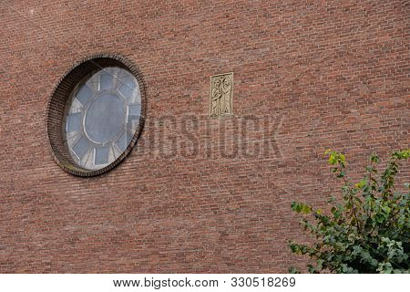 Details Of The Facade Of  Sint-antonius Van Paduakerk In Ede - Wageningen, Netherlands