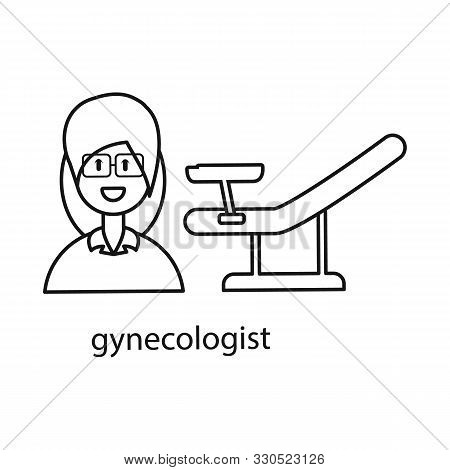 Vector Illustration Of Gynecologist And Gynecology Logo. Set Of Gynecologist And Doctor Stock Vector