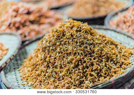 Dried Sea Food Products Sold On The Market In Hanoi, Vietnam