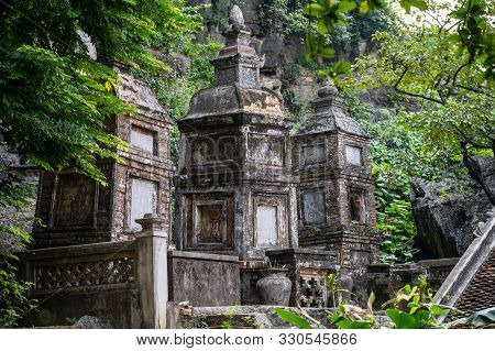 Ancient Buddhist Pagoda Cave Complex Bich Dong. Ninh Binh, Vietnam