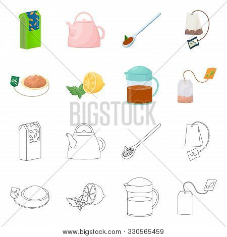 Vector Design Of Healthy And Floral Logo. Set Of Healthy And Gradient Stock Vector Illustration.
