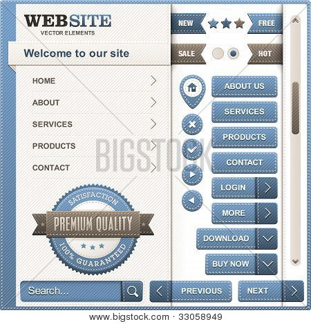 Sada prvků návrhu vektorové webových