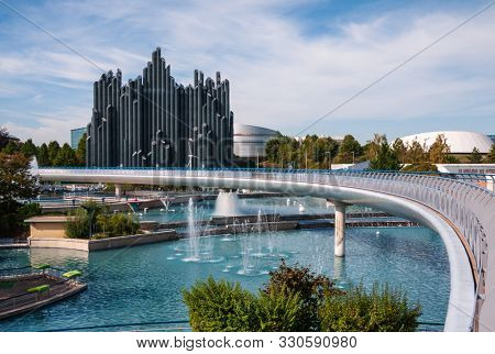 Poitiers, France - September 21 2010 : Futuroscope, view of the 