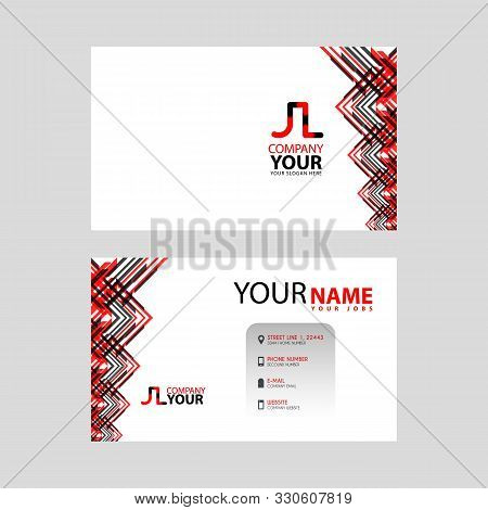 The Jl Logo On The Red Black Business Card With A Modern Design Is Horizontal And Clean. And Transpa