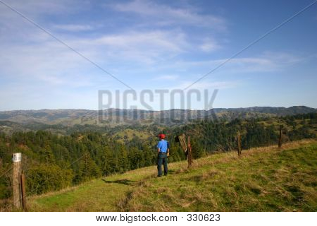 panoramaic Ansicht mit Mann