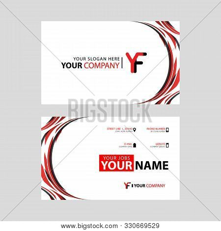Letter Yf Logo In Black Which Is Included In A Name Card Or Simple Business Card With A Horizontal T