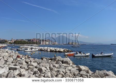 Naples, Italy - October 13, 2019: The Tomb Mausoleum Of Giacomo Leopardi In The Vergiliano Park In P