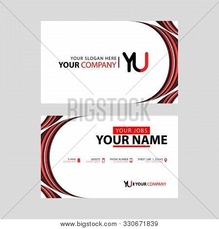 Letter Yu Logo In Black Which Is Included In A Name Card Or Simple Business Card With A Horizontal T