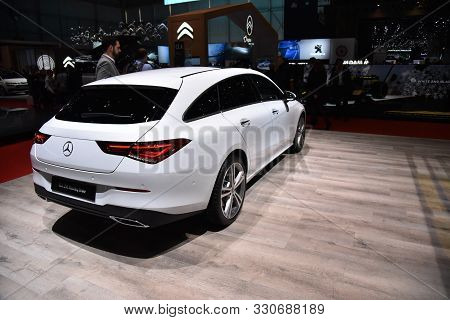 Geneva, Switzerland - March 06, 2019: Mercedes-benz Cla 250 Shooting Brake - Geneva International Mo