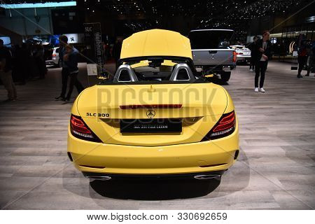 Geneva, Switzerland - March 06, 2019: Mercedes-benz Slc 300 Final Edition - Geneva International Mot