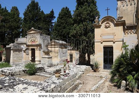 Lecce, Italy - Old Tombs At Cimitero Monumentale (monumental Cemetery).