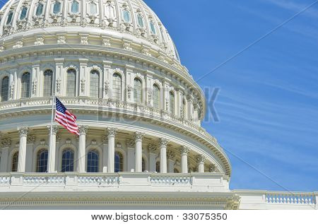 Dettaglio di Capitol Building cupola - Washington DC United States