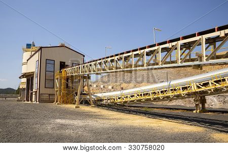 Mining Elevators Are Seen In A Gold Mine Processing Plant.