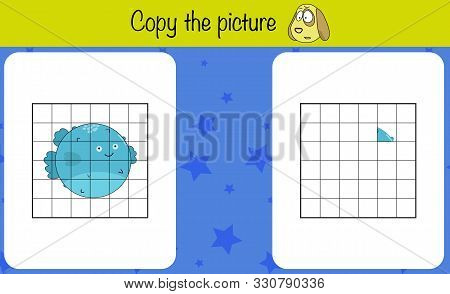Copy The Picture. Children Education Game, Iq Test, Brain Training