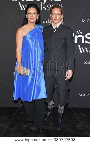 LOS ANGELES - OCT 21:  Ali Krieger and Ashlyn Harris arrives for the 2019 InStyle Awards on October 21, 2019 in Los Angeles, CA