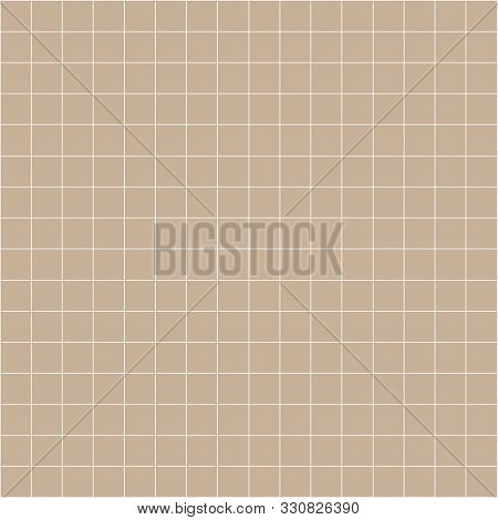 Grid Square Graph Line Full Page On Brown Paper Background, Paper Grid Square Graph Line Texture Of 
