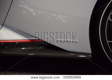 Geneva, Switzerland - March 05, 2019: Pininfarina Battista - Geneva International Motor Show 2019