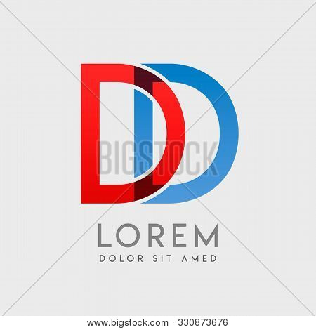 Dd Logo Letters With Blue And Red Gradation