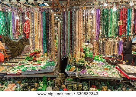 Jewellery Bijoux At Jade Market In Hong Kong