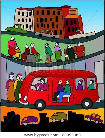 Taksówki i dojazdy do pracy w przestrzeni urbanistycznej