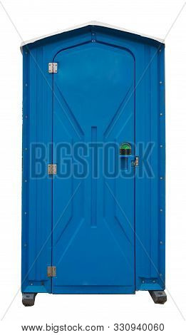 Mobile Biological Toilet Isolated On A White Background
