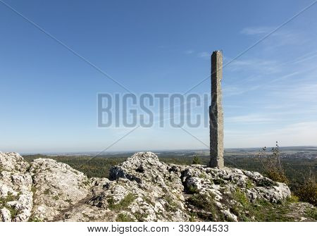 Limestone Rocks In Nature Reserve Mountain Zborow In Jura Krakowsko-czestochowska, Poland