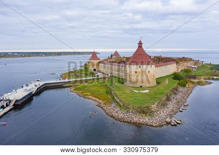 Saint Petersburg. Russia. Fortress Oreshek. Ancient Russian Fortress On Lake Ladoga. Leningrad Regio