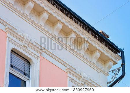 Fragment Of Residential Apartment And Flat Building Exterior In Leibnitz