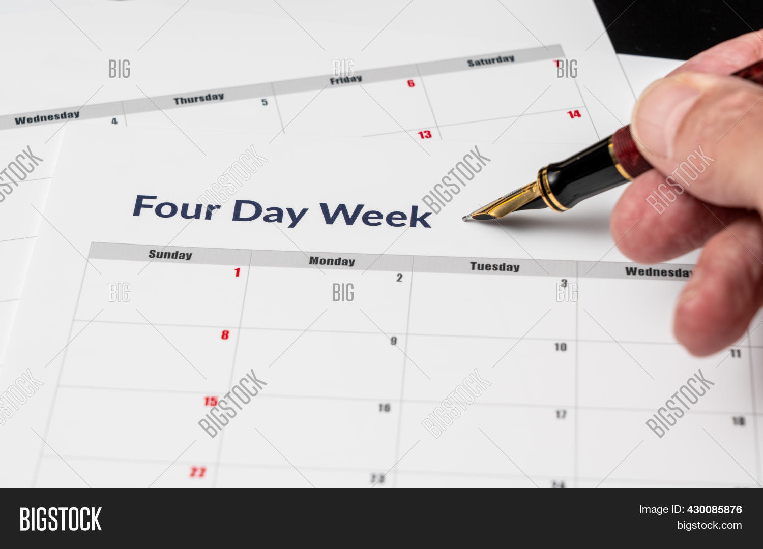Printed Calendar 4 Day Image & Photo (Free Trial) | Bigstock