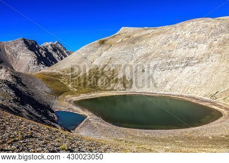 Image Of Lac Des Garrets (262 M) Located In The Southern French Alps In Mercantour National Park.