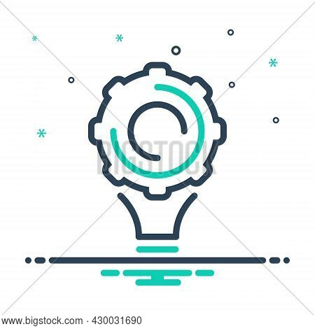 Mix Icon For Implement Appliance Utensil Contraption Solution Cogwheel Idea Conceptualize Concept
