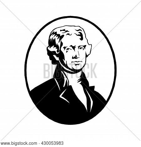 Thomas Jefferson - The Third President Of The United States Of America 1801-1809 In Eps 10