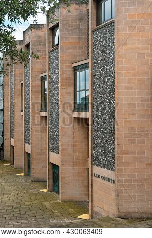 Winchester, United Kingdom, 10th August 2021:- The Law Courts In Winchester Which Contain Winchester
