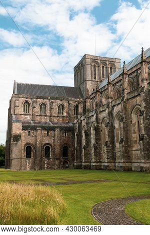 Winchester, United Kingdom, 10th August 2021:- A View Of Winchester Cathedral