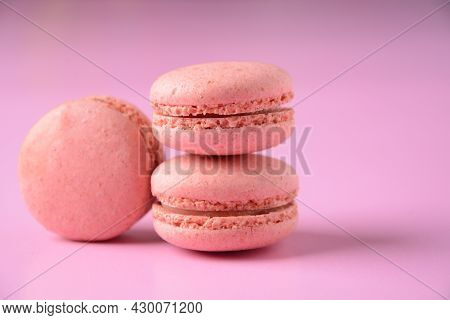 Colorful Macarons Cakes. Small French Cakes. Sweet And Colorful French Macaroons, Colorful Almond Co