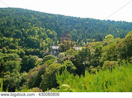 Sapara Monastery, A Historic Georgian Orthodox Monastery Among The Green Forested Canyon In Akhaltsi