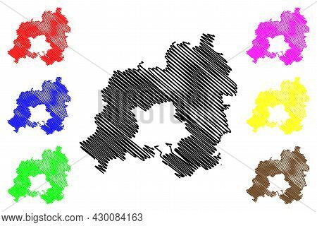 Enzkreis District (federal Republic Of Germany, Rural District, Baden-wurttemberg State) Map Vector 