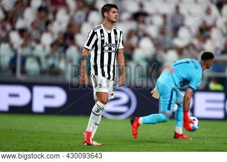 Torino, 14 August 2021. Alvaro Morata Of Juventus Fc  During The Friendly  Match Between  Juventus F