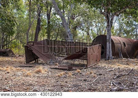 Rusted Relics From An Old Abattoir On Site Many Years Ago, Now Left Amongst The Trees As A Tourist A