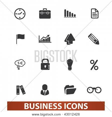 business icons set, vector