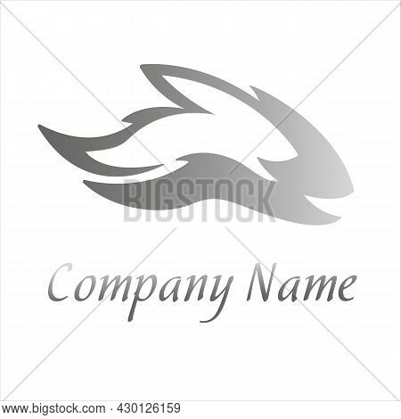Logotype Rabbit. Vector Illustration Abstract Rabbit. Logotype In The Form Of An Animal Rabbit Paint