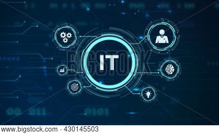 It Consultant Presenting Tag Cloud About Information Technology 3d Illustration