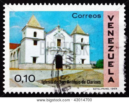 Postimerkki Venezuelan 1970 Church Of St. Anthony, Clarines