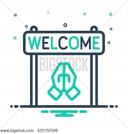 Mix Icon For Welcome Acceptance Reception Praise Compliment Acclamation Greeting Reception