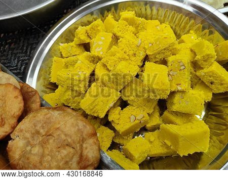 Gujarat Village Dudhpak Food Items Photos Selective Focus