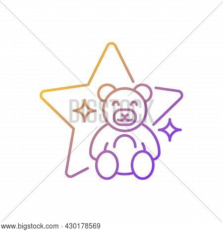 Children Show Gradient Linear Vector Icon. Kids Entertainment Performance. Teletoon Genre. Preschool