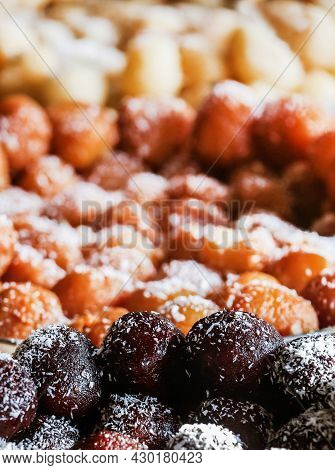 Close Up Popular Bangladeshi Sweetmeats As Streetfood