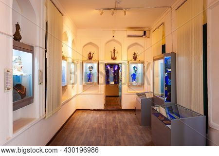 Bukhara, Uzbekistan - April 16, 2021: Art Museum At The Ark Of Bukhara, An Ancient Massive Fortress 
