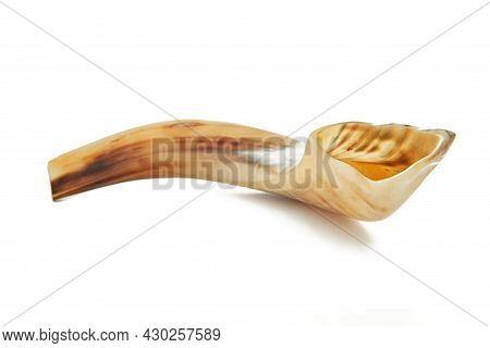 Rosh Hashanah - Jewish New Year Holiday Concept. Shofar Isolated On White Background