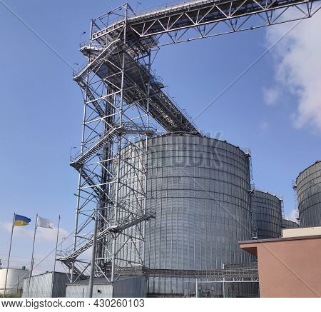 Loading Corn For Storage At A Grain Elevator